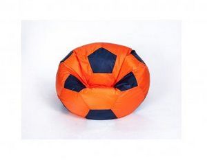 Кресло-мешок Мяч малый оранжево-черное в Снежинске - snezhinsk.ok-mebel.com | фото 1