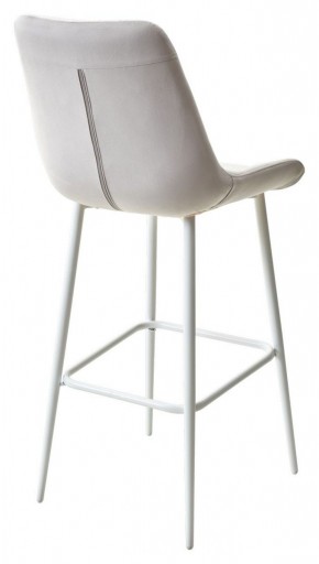 Барный стул ХОФМАН, цвет H-09 Светло-серый, велюр / белый каркас М-City в Снежинске - snezhinsk.ok-mebel.com | фото 4