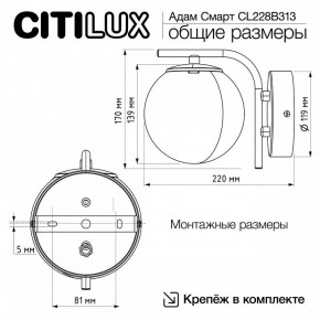 Бра Citilux Адам Смарт CL228B313 в Снежинске - snezhinsk.ok-mebel.com | фото 8