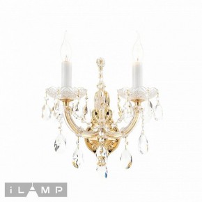 Бра iLamp Diamond W6071-2 GD+CL в Снежинске - snezhinsk.ok-mebel.com | фото 2