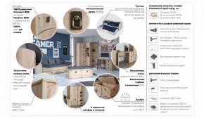 Детская Система Валенсия Комод 5ящ Дуб сонома в Снежинске - snezhinsk.ok-mebel.com | фото 3