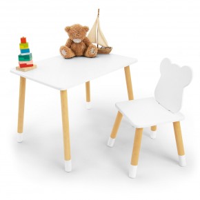 Детский комплект стол и стул «Мишка» Rolti Baby (белый/береза, массив березы/мдф) в Снежинске - snezhinsk.ok-mebel.com | фото 2