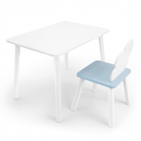 Детский комплект стол и стул «Облачко» Rolti Baby (белый/голубой, массив березы/мдф) в Снежинске - snezhinsk.ok-mebel.com | фото