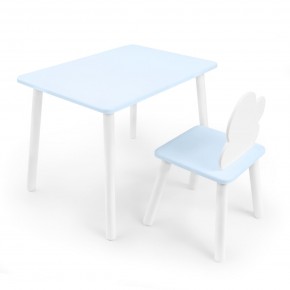 Детский комплект стол и стул «Облачко» Rolti Baby  (голубая столешница/голубое сиденье/белые ножки) в Снежинске - snezhinsk.ok-mebel.com | фото