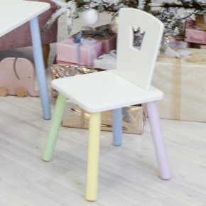 Детский стул Корона (Белый/Белый/Цветной) в Снежинске - snezhinsk.ok-mebel.com | фото 1