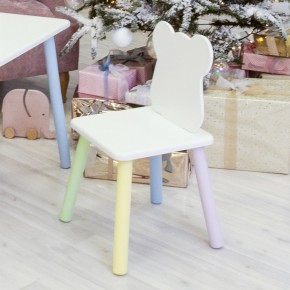 Детский стул Мишутка (Белый/Белый/Цветной) в Снежинске - snezhinsk.ok-mebel.com | фото 1