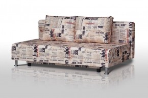 Диван-кровать Комфорт без подлокотников Принт "Gazeta" (2 подушки) в Снежинске - snezhinsk.ok-mebel.com | фото
