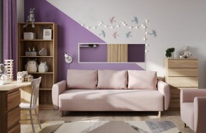 Диван-кровать Тулисия светло-розовый, ткань рогожка в Снежинске - snezhinsk.ok-mebel.com | фото