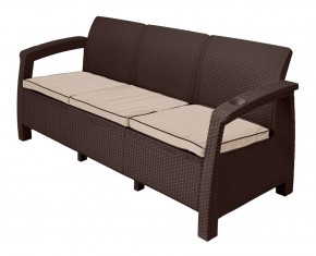 Диван Yalta Premium Sofa 3 Set (Ялта) шоколадный (+подушки под спину) в Снежинске - snezhinsk.ok-mebel.com | фото 1
