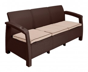 Диван Yalta Premium Sofa 3 Set (Ялта) шоколадный (+подушки под спину) в Снежинске - snezhinsk.ok-mebel.com | фото 2