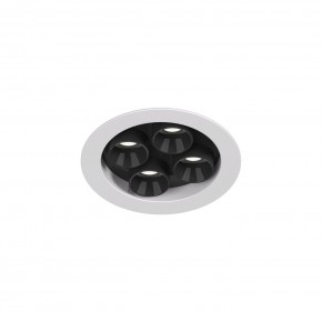 DK2510-WB Встраиваемый светильник SPACE со светодиодом d65 220V 8W 38° 4000К IP20 белый/черный алюминий в Снежинске - snezhinsk.ok-mebel.com | фото 4