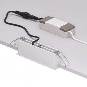 DK2514-WB Встраиваемый светильник SPACE со светодиодом L126mm 220V 10W 38° 4000К IP20 белый/черный алюминий в Снежинске - snezhinsk.ok-mebel.com | фото 3