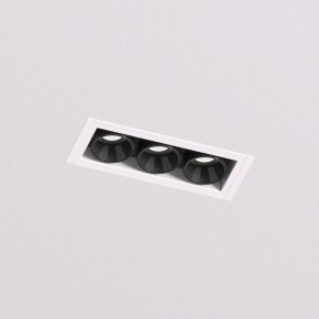 DK2530-WB Встраиваемый светильник SPACE со светодиодом под шпатлевку L69mm 220V 6W 38° 4000К IP20 белый/черный алюминий в Снежинске - snezhinsk.ok-mebel.com | фото