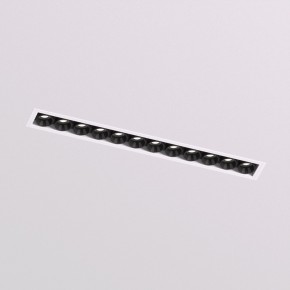 DK2532-WB Встраиваемый светильник SPACE со светодиодом под шпатлевку L240mm 220V 20W 38° 4000К IP20 белый/черный алюминий в Снежинске - snezhinsk.ok-mebel.com | фото