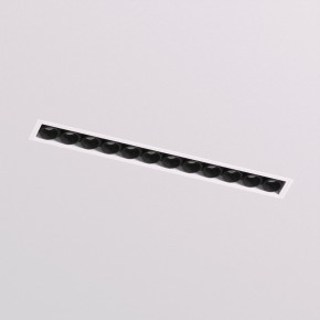 DK2532-WB Встраиваемый светильник SPACE со светодиодом под шпатлевку L240mm 220V 20W 38° 4000К IP20 белый/черный алюминий в Снежинске - snezhinsk.ok-mebel.com | фото 2