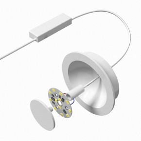 DK2700-WH Встраиваемый светильник, IP 20, 7 Вт, LED 3000, белый, алюминий в Снежинске - snezhinsk.ok-mebel.com | фото 4