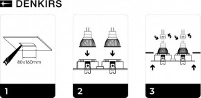 DK3022-BK Встраиваемый светильник, IP 20, 10 Вт, GU5.3, LED, черный, пластик в Снежинске - snezhinsk.ok-mebel.com | фото 6
