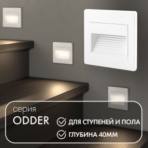 DK3050-WH Светильник встраиваемый в стену, IP 20, LED 3000, 1 Вт, белый, пластик в Снежинске - snezhinsk.ok-mebel.com | фото 5