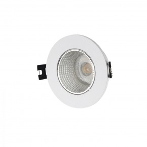 DK3061-WH+CH Встраиваемый светильник, IP 20, 10 Вт, GU5.3, LED, белый/хром, пластик в Снежинске - snezhinsk.ok-mebel.com | фото