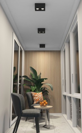 DK3085-BK+CH Светильник накладной IP 20, 10 Вт, GU5.3, LED, черный/хром, пластик в Снежинске - snezhinsk.ok-mebel.com | фото 2
