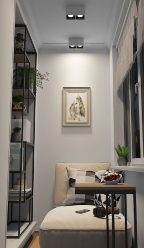 DK3085-WB+WH Светильник накладной IP 20, 10 Вт, GU5.3, LED, бело-черный/белый, пластик в Снежинске - snezhinsk.ok-mebel.com | фото 2