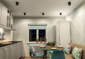 DK3090-BK+CY Светильник накладной IP 20, 10 Вт, GU5.3, LED, черный/голубой, пластик в Снежинске - snezhinsk.ok-mebel.com | фото 2