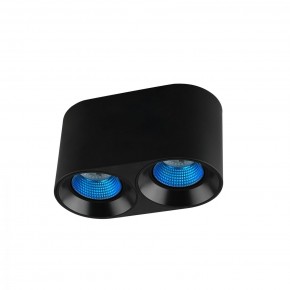 DK3096-BK+CY Светильник накладной IP 20, 10 Вт, GU5.3, LED, черный/голубой, пластик в Снежинске - snezhinsk.ok-mebel.com | фото