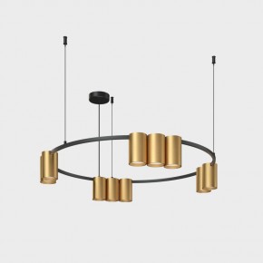 DK4065-BK+SG Подвесной светильник ORBIT , IP20, 10xGU10 LED до 15 Вт, черный + сатинированное золото, алюминий в Снежинске - snezhinsk.ok-mebel.com | фото 2