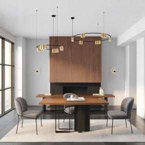 DK4065-BK+SG Подвесной светильник ORBIT , IP20, 10xGU10 LED до 15 Вт, черный + сатинированное золото, алюминий в Снежинске - snezhinsk.ok-mebel.com | фото 4