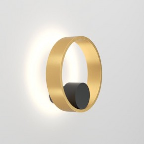 DK5060-BK+SG Бра ORBIT, IP20, 3000К, LED, 10 Вт, черный + сатинированное золото, алюминий в Снежинске - snezhinsk.ok-mebel.com | фото