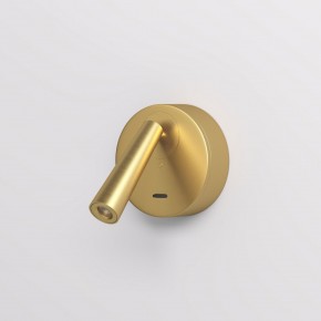 DK5072-SB Бра SHINE WALL со светодиодом, D104*H68, IP20, 3000К, 3W, RA?90, сатинированная латунь, алюминий в Снежинске - snezhinsk.ok-mebel.com | фото 2