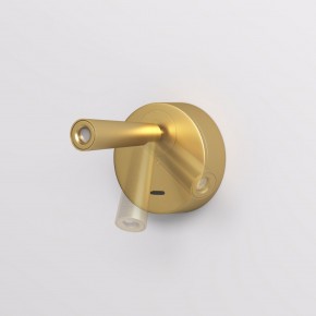 DK5072-SB Бра SHINE WALL со светодиодом, D104*H68, IP20, 3000К, 3W, RA?90, сатинированная латунь, алюминий в Снежинске - snezhinsk.ok-mebel.com | фото 3