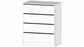 ЭЛЕГАНТ Комод 4 ящика (белый) в Снежинске - snezhinsk.ok-mebel.com | фото
