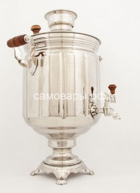 Электрический самовар из латуни на 10 л "Под серебро" в наборе №1 в Снежинске - snezhinsk.ok-mebel.com | фото 4