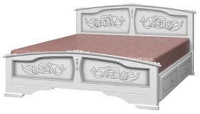 ЕЛЕНА Кровать из массива 1400 с 2-мя ящиками  в Снежинске - snezhinsk.ok-mebel.com | фото