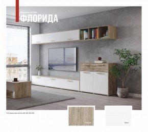 ФЛОРИДА Гостиная (модульная) дуб серый/белый в Снежинске - snezhinsk.ok-mebel.com | фото
