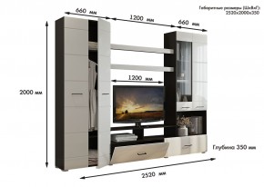 Гостиная Альфа МДФ (Венге/Белый глянец) в Снежинске - snezhinsk.ok-mebel.com | фото 3