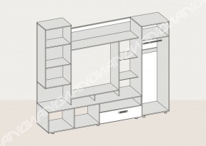 Гостиная Аллегро вариант-3 (Венге/Белфорт) в Снежинске - snezhinsk.ok-mebel.com | фото 3