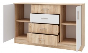 БЕАТРИС Комод К1400 (Дуб Сонома/Белый глянец) в Снежинске - snezhinsk.ok-mebel.com | фото 2