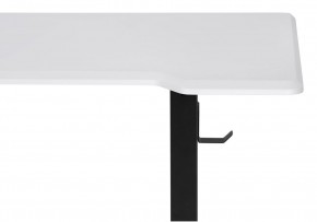 Компьютерный стол Маркос с механизмом подъема 140х80х75 белая шагрень / черный в Снежинске - snezhinsk.ok-mebel.com | фото 6