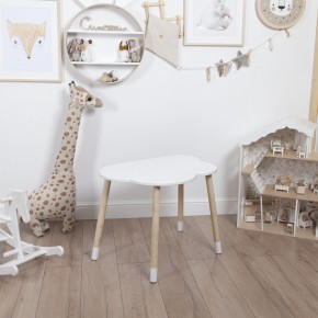 Комплект детский стол ОБЛАЧКО и стул ОБЛАЧКО ROLTI Baby (белая столешница/белое сиденье/береза ножки) в Снежинске - snezhinsk.ok-mebel.com | фото