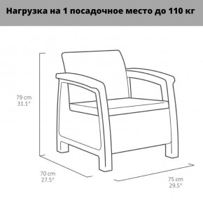 Комплект мебели Корфу Рест (Corfu Rest - without table) капучино-песок в Снежинске - snezhinsk.ok-mebel.com | фото 3