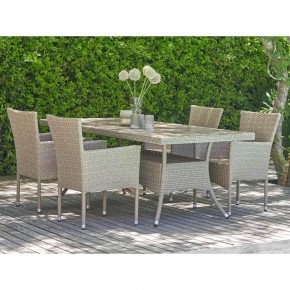 Комплект плетеной мебели AM-196/T196 Beige 4Pcs (4+1) в Снежинске - snezhinsk.ok-mebel.com | фото