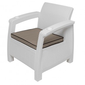 Комплект уличной мебели Yalta Premium Terrace Set (Ялта) белый (+подушки под спину) в Снежинске - snezhinsk.ok-mebel.com | фото 7