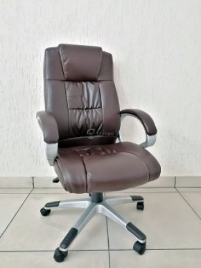 Кресло Barneo K-6 для руководителя (коричневая экокожа) в Снежинске - snezhinsk.ok-mebel.com | фото 1