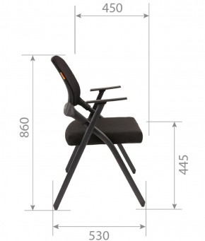 Кресло для посетителей CHAIRMAN NEXX (ткань стандарт черный/сетка DW-66) в Снежинске - snezhinsk.ok-mebel.com | фото 7