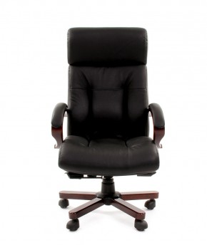 Кресло для руководителя CHAIRMAN  421 (Натуральная кожа) Черное в Снежинске - snezhinsk.ok-mebel.com | фото 2