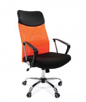 Кресло для руководителя CHAIRMAN 610 N (15-21 черный/сетка оранжевый) в Снежинске - snezhinsk.ok-mebel.com | фото