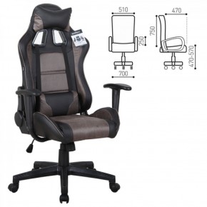 Кресло компьютерное BRABIX "GT Racer GM-100" (черное/коричневое) 531819 в Снежинске - snezhinsk.ok-mebel.com | фото 2