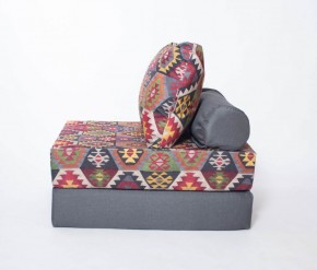 Кресло-кровать-пуф бескаркасное Прайм (мехико серый-графит) в Снежинске - snezhinsk.ok-mebel.com | фото